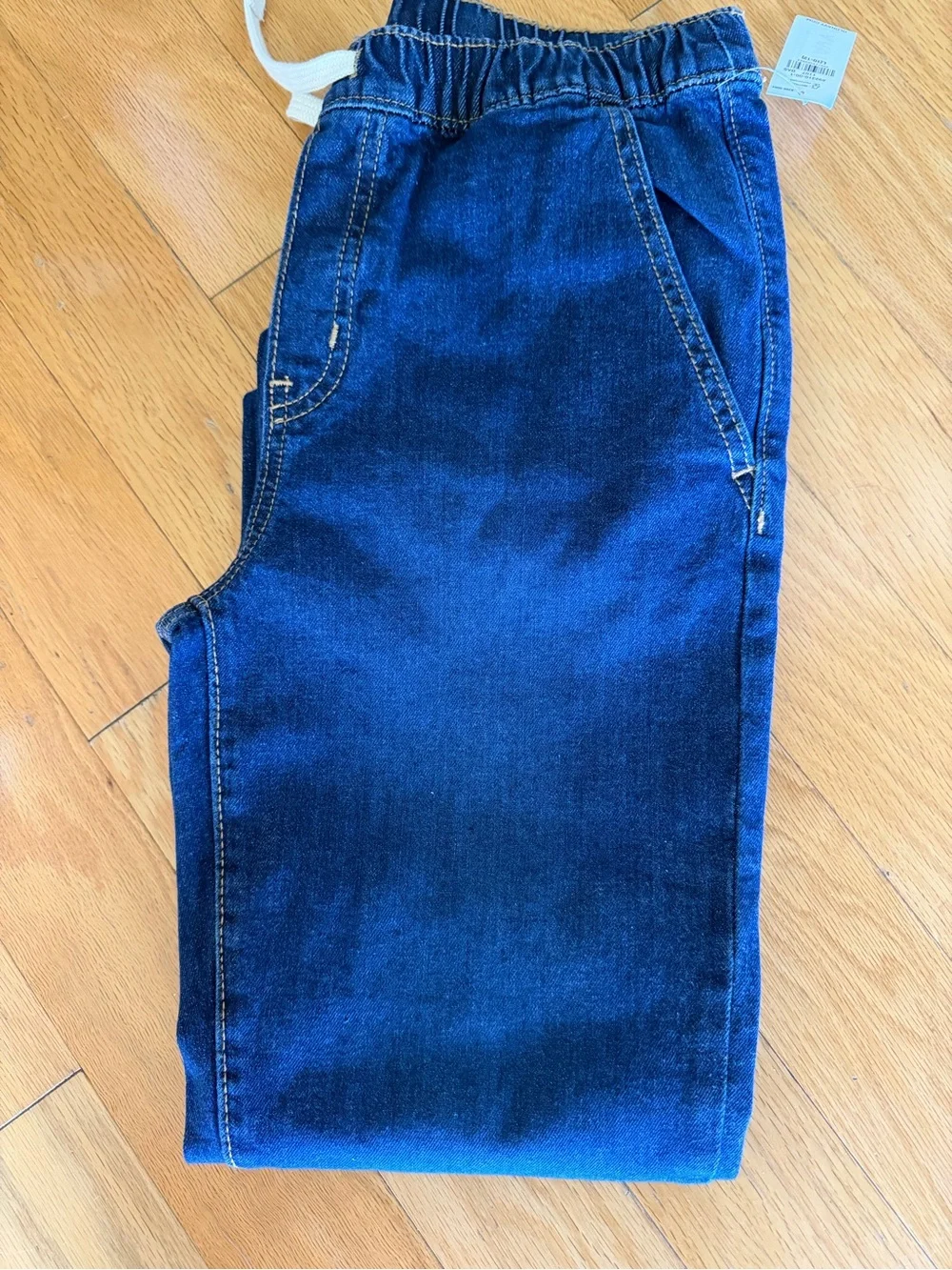 Old Navy Blue Kids Denim Jogger Pants with Drawstring